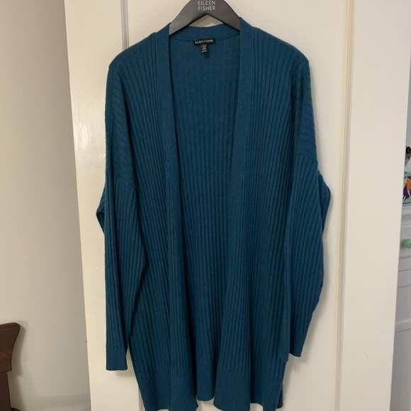 Cashmere Eileen Fisher Ribbed Sweater size XL - Picture 6 of 11